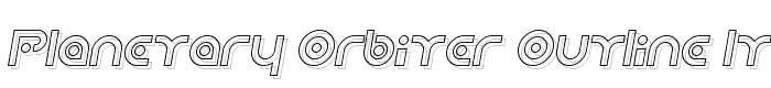 Planetary Orbiter Outline Italic font